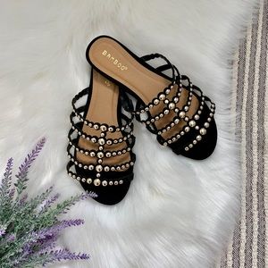 🖤BAMBOO STUDDED CAGE SANDALS